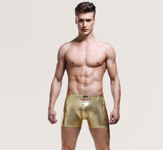 Bóxer de Cuero Sintético para Hombre - Diseño Clásico y Elegante