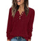 Playera Mujer Cuello Redondo Rayas Hundidas Botones Decorativos