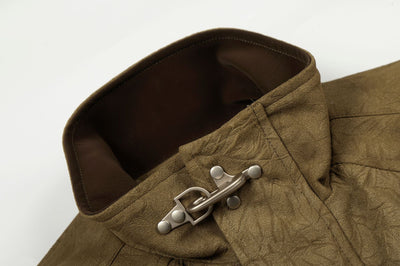 Chaqueta Casual Retro con Cuello Alto y Hebilla Aviador - Image 14