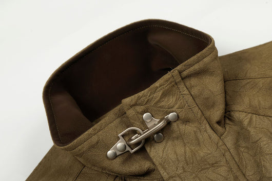 Chaqueta Casual Retro con Cuello Alto y Hebilla Aviador - Image 14