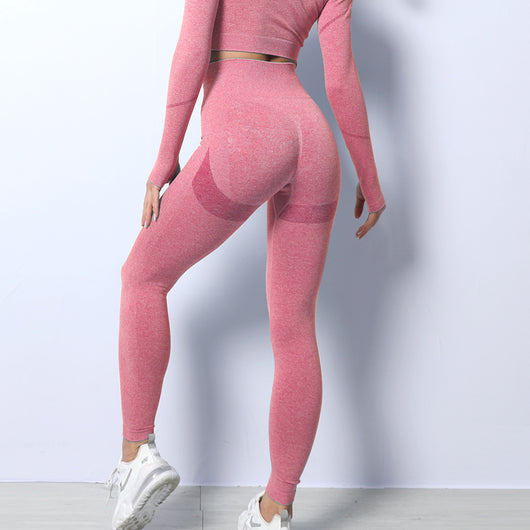 Leggins Yoga Cintura Alta Durazno con Diseño Europeo y Americano - Image 7