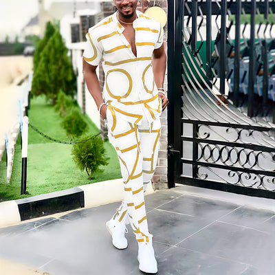 Pantalón Casual con Estampado para Hombre - Traje Versátil - Image 4