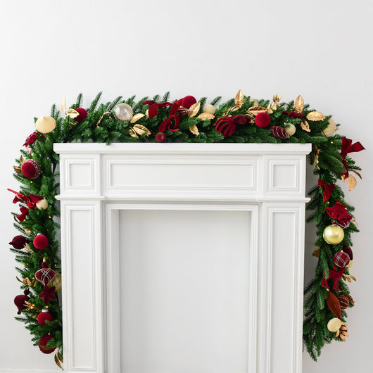 Decoración Navideña 27M Esferas de Terciopelo con Ratán - Image 3