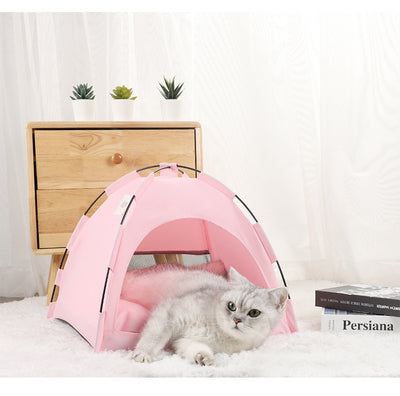 Cama Fresca para Mascotas con Carpa y Cojín Removible - Image 26