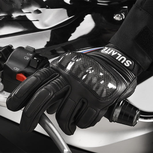 Guantes de Motociclismo en Cuero de Oveja para Hombre y Mujer