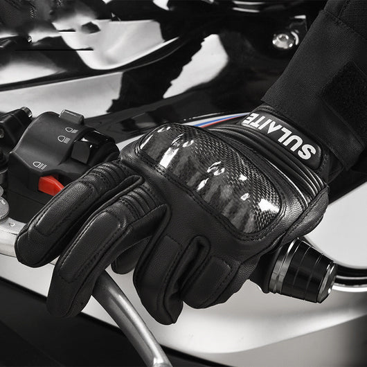 Guantes de Motociclismo en Cuero de Oveja para Hombre y Mujer