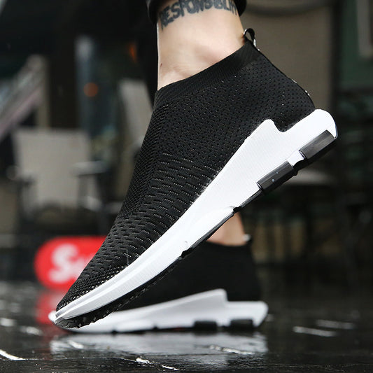 Zapatos Altos Elásticos Tipo Calcetín para Hombres Talla Grande