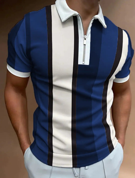 Polo Slim Fit a Rayas con Solapa Clásica para Hombre - Image 36