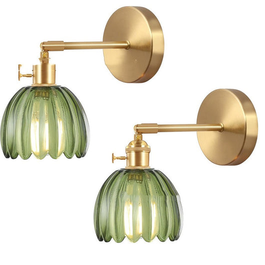 Lámpara Colgante Retro Japonesa Cobre y Vidrio Ámbar - Image 21