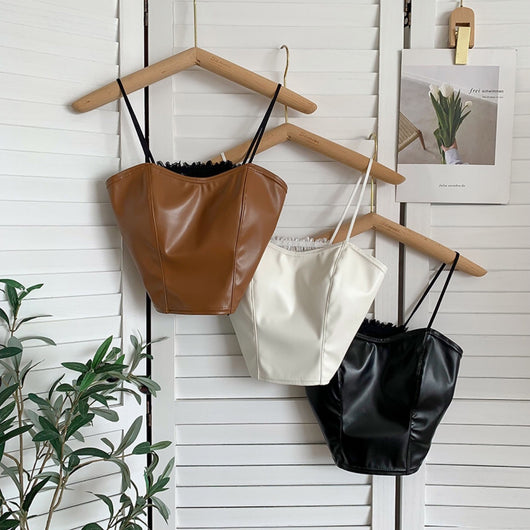 Chaleco de Cuero Retro Ajustado para Mujer - Image 14