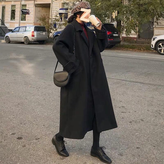 Abrigo de Lana Holgado Elegante para Invierno Mujer - Image 9