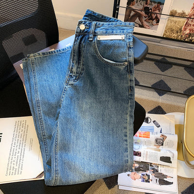 Pantalones Vaqueros Cintura Alta Ancha Rectos Efecto Limpiador - Image 4