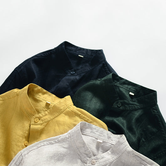 Camisa de Lino Suelta Casual para Hombre - Image 4
