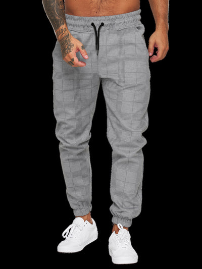 Pantalones Casuales con Estampado Digital 3D Cuadriculado - Image 4