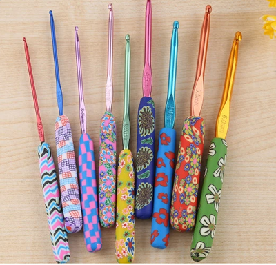 Set de Ganchillo Impreso en Cerámica Suave con Herramientas de Tejido Coloridas - Image 8