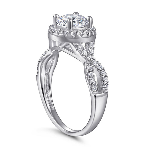 Anillo de Bodas en Plata de Ley para Mujer con Diamante de 1 Quilate - Image 5