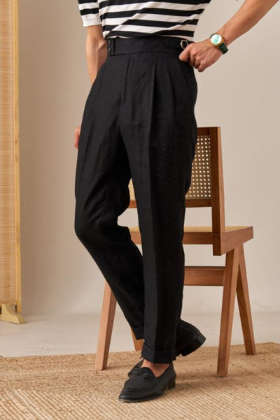 Pantalón de Vestir Italiano con Pinzas Dobles y Hebilla Paris para Hombre - Image 8