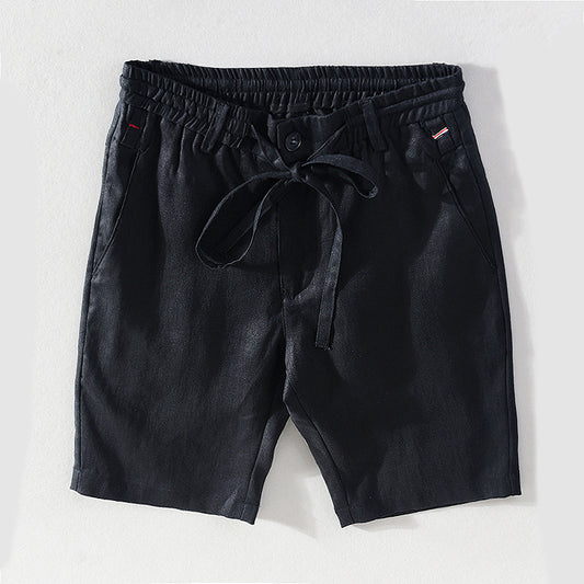Shorts de Lino para Hombre Cintura Media Cómodos y Versátiles - Image 2