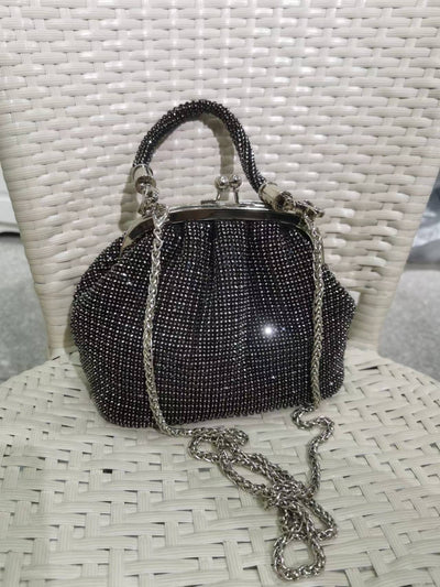 Bolso de Mano Joyero con Cristales Brillantes Completos - Image 5