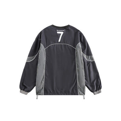 Sudadera Suelta Estilo College Retro Cuello Redondo - Image 17