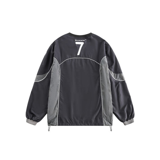 Sudadera Suelta Estilo College Retro Cuello Redondo - Image 17