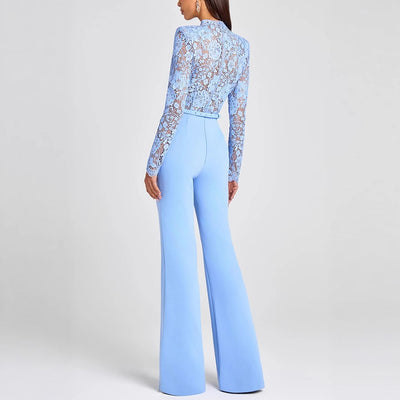 Jumpsuit de Encaje Elegante con Flecos para Mujer - Image 3