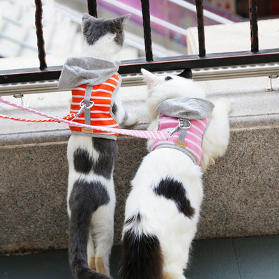 Chaleco arnés para gato con capucha para paseos - Image 15