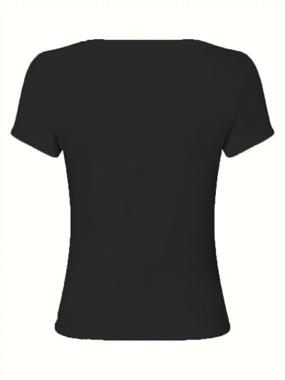 Blusa Casual de Botones Cuello Redondo Manga Corta - Image 22