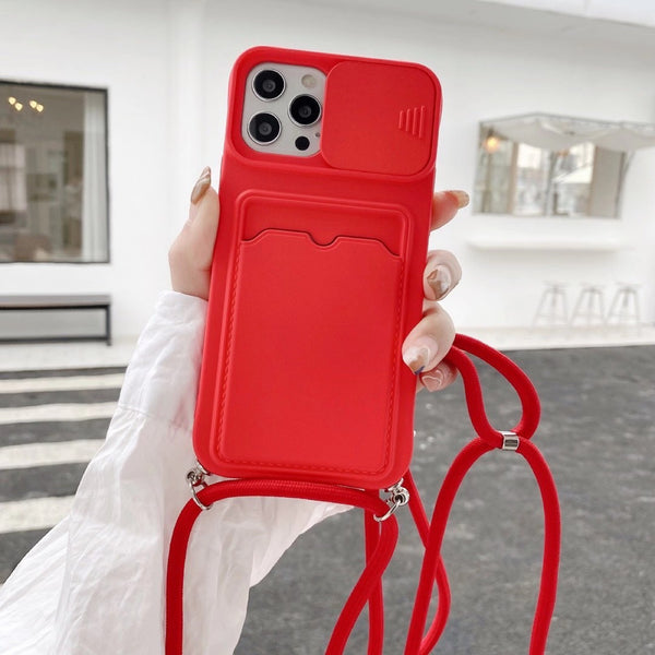 Funda Protectora para Celular con Cordón de Cuello Ajustable