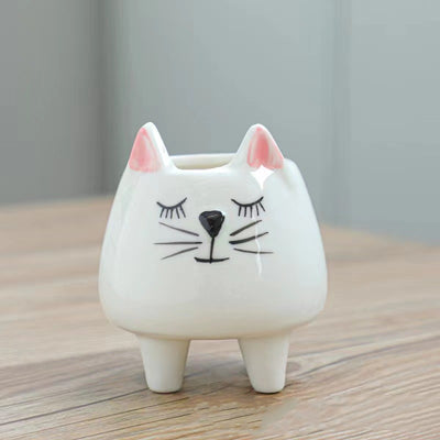 Maceta Decorativa Pintada a Mano con Diseños de Animales para Plantas - Image 8