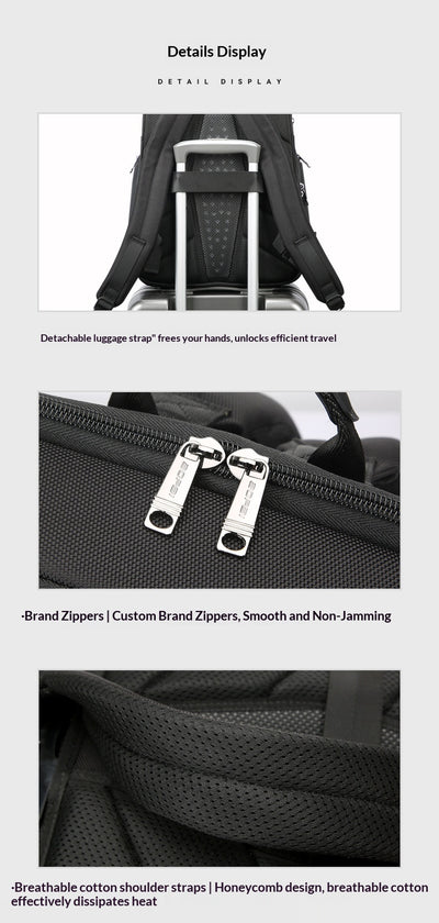 Mochila Ejecutiva Multifuncional para Hombre con Descarga de Peso - Image 6