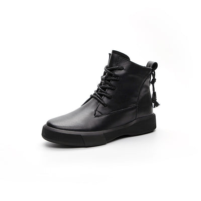 Bota Martin Plana Retro para Mujer - Estilo Clásico Estudiante - Image 14