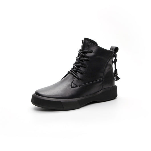 Bota Martin Plana Retro para Mujer - Estilo Clásico Estudiante - Image 14