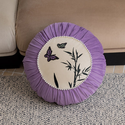 Cojín de Lujo para Sofá con Bordado de Mariposas - Image 7