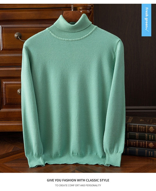 Suéter Cuello Alto para Hombre Otoño Invierno - Abrigo Interior Versátil - Image 50