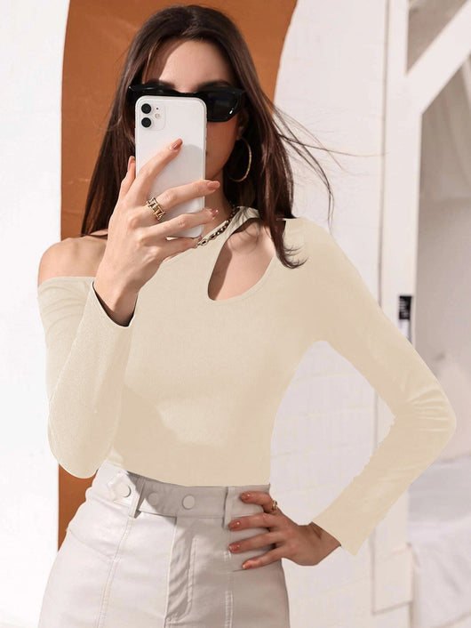 Blusa Casual de Manga Larga con Detalle Calado en la Cintura - Image 7