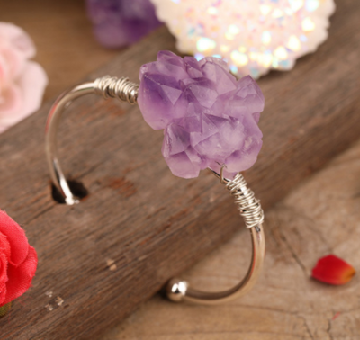Pulsera de Cuarzo Cristal Amatista Natural para Mujer - Image 6