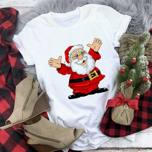 Playera Navideña Estampado Santa Claus - Diseño Casual Unisex - Image 2