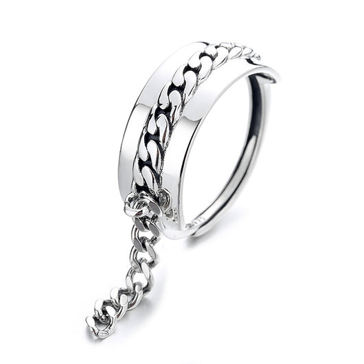 Anillo de Plata 925 Coreano con Borla y Cadena Ajustable para Dedo Índice - Image 9