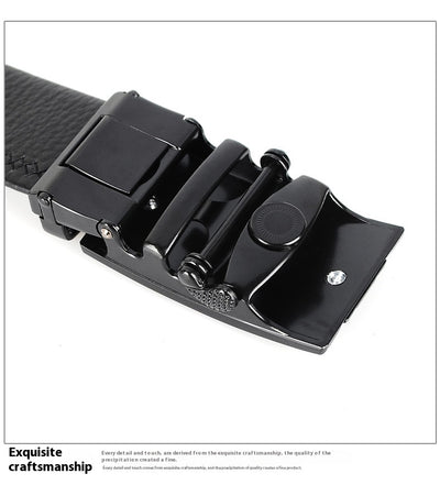 Cinturón de Cuero Genuino para Hombre con Hebilla Automática - Image 7