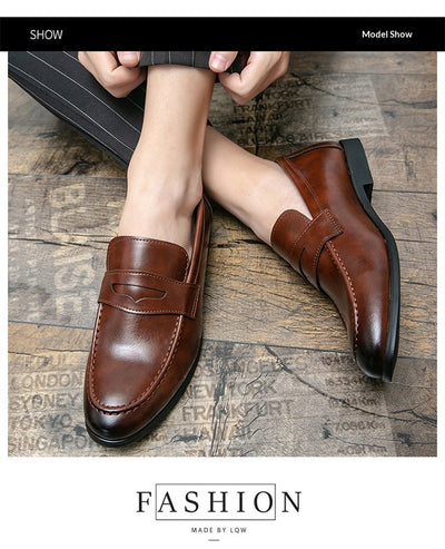 Zapatos de Cuero Minimalistas Punta Afilada Estilo Británico - Image 7