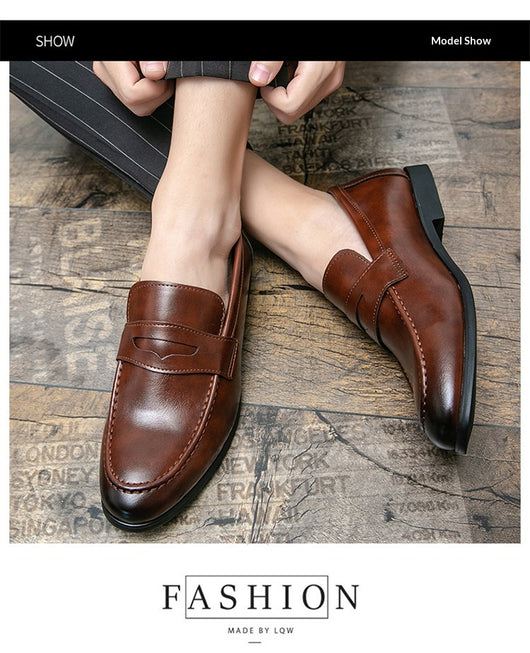 Zapatos de Cuero Minimalistas Punta Afilada Estilo Británico - Image 7