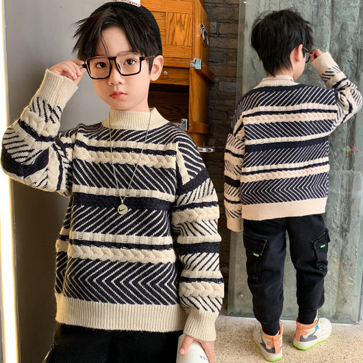 Suéter Occidental Moderno para Niños - Abrigo Invierno Estilo Actual - Image 3