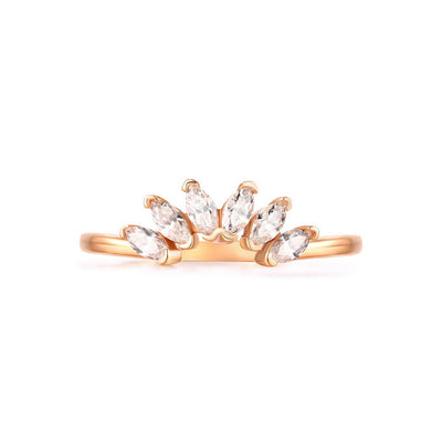 Anillo Corona Ajustable Plata 925 Chapado Oro con Zirconia 3A - Image 4