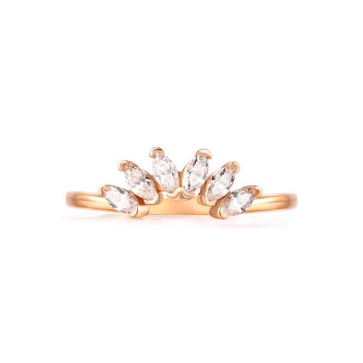 Anillo Corona Ajustable Plata 925 Chapado Oro con Zirconia 3A - Image 4