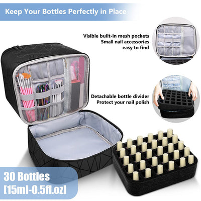Bolsa Organizadora de Esmaltes Doble Capa Impermeable - Image 3