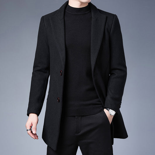 Chaqueta de Lana para Hombre con Solapa Clásica - Image 6