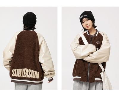 Chaqueta de Cuero PU Estilo Retro Americano con Letras Bordadas para Hombre - Image 12