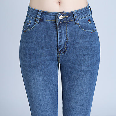Pantalones Rectos Talla Grande Cintura Alta con Elastano para Mujer - Image 19