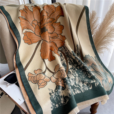 Bufanda de Cachemira Gruesa Coreana para Mujer - Primavera y Otoño - Image 25
